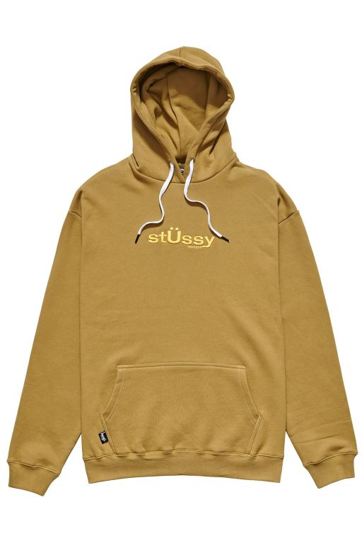 Stussy Mens Designs 50/50 Hoodie Brown - EZSJA2341